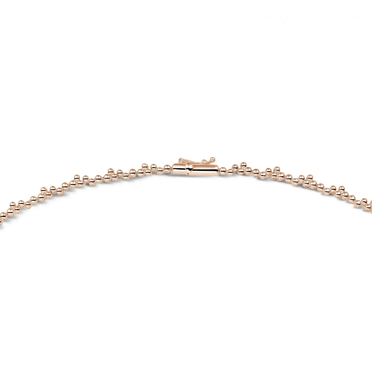 7.00 quilates gargantilla en oro rojo con diamantes talla marquesa y redondos 