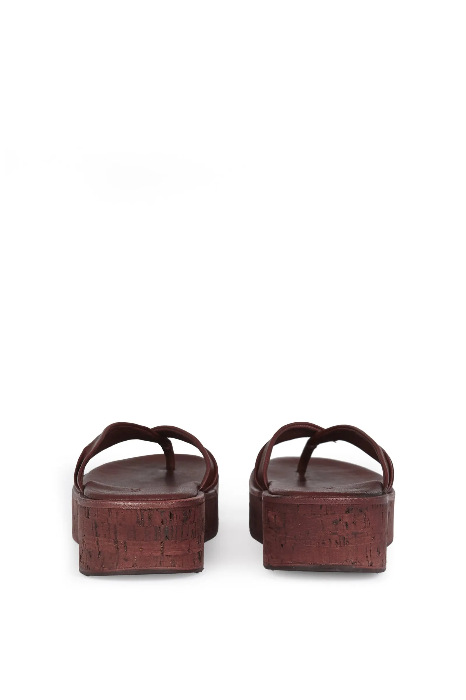 ADA, BURGUNDY LEATHER FLIPFLOPS