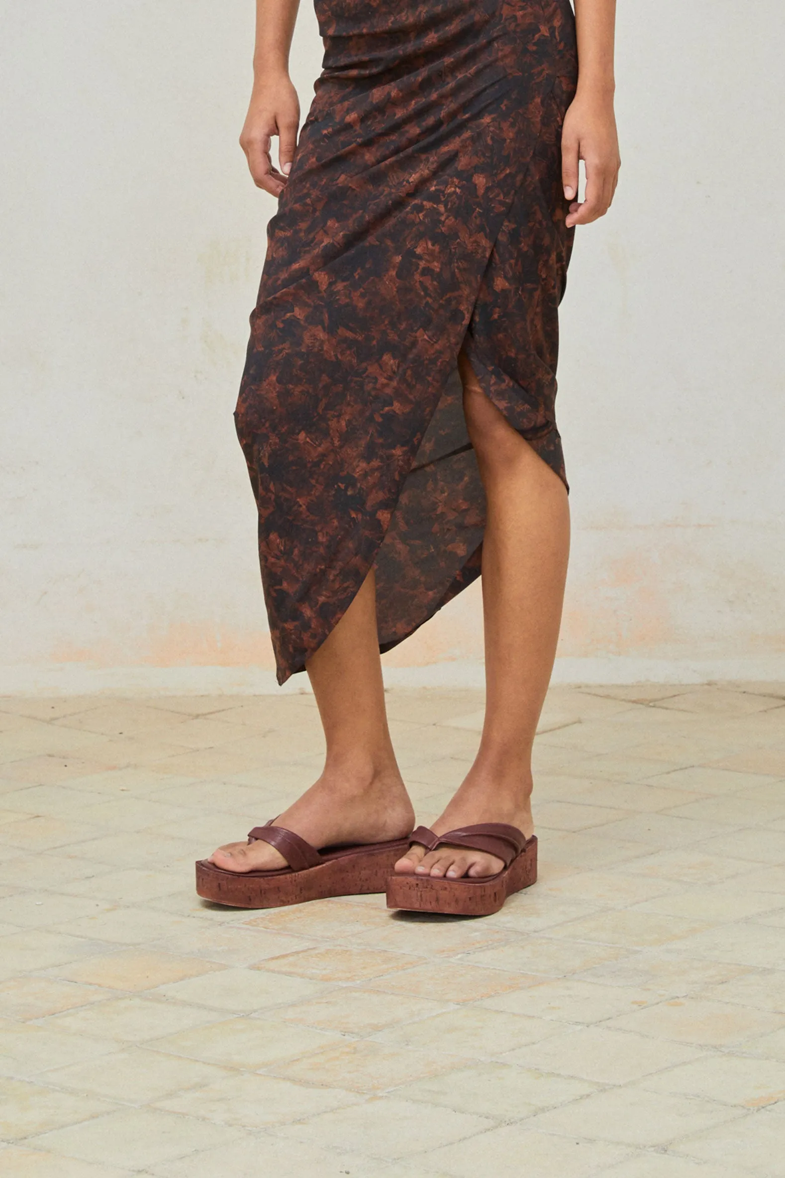 ADA, BURGUNDY LEATHER FLIPFLOPS