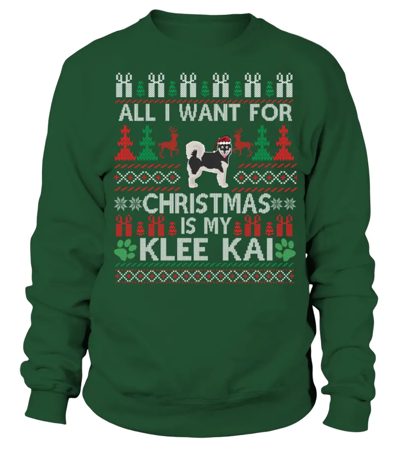 All I Want For Christmas Is My Klee Kai Sudadera Unisex