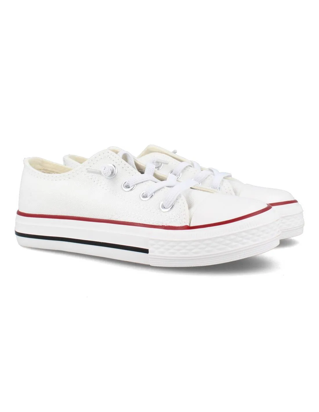 ANDY Z  ZAPATILLAS LONA BAJA ELáSTICOS CADETE BLANCO