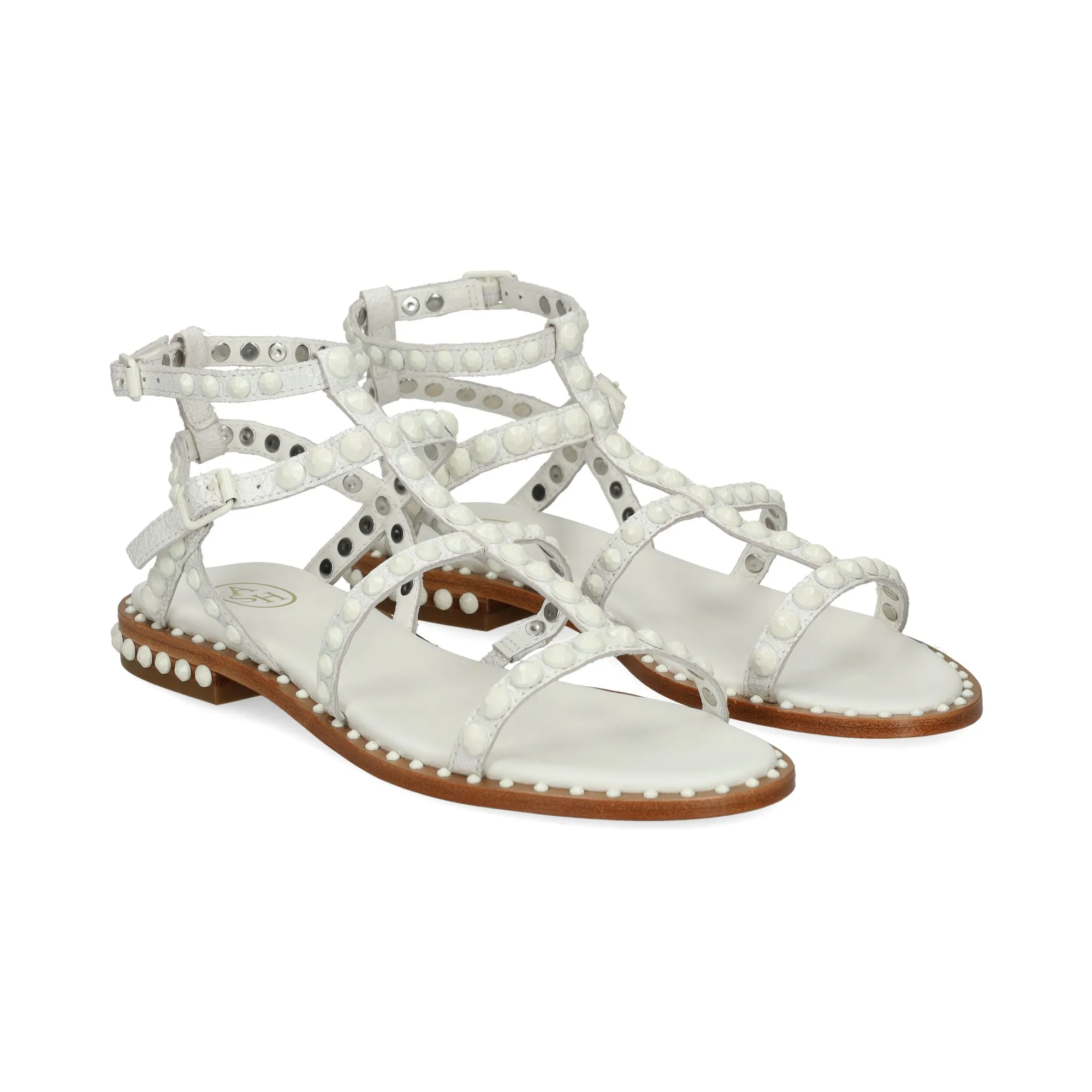 ASH Sandalias planas de Mujer 07 WHITE/WHITE