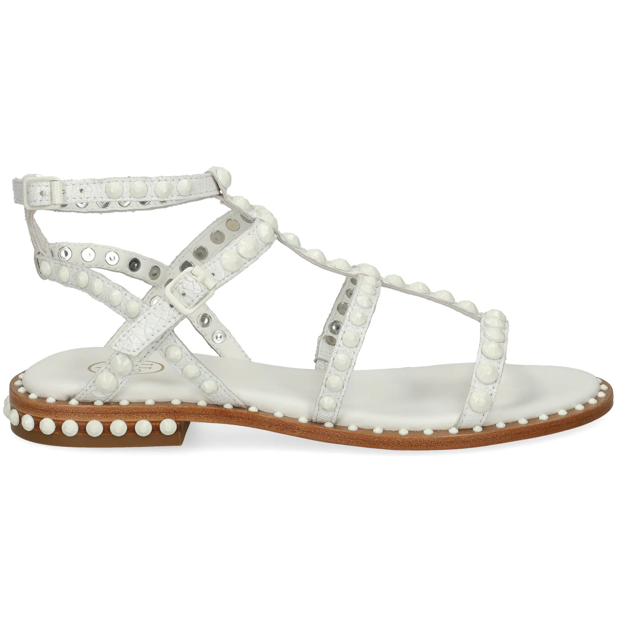 ASH Sandalias planas de Mujer 07 WHITE/WHITE