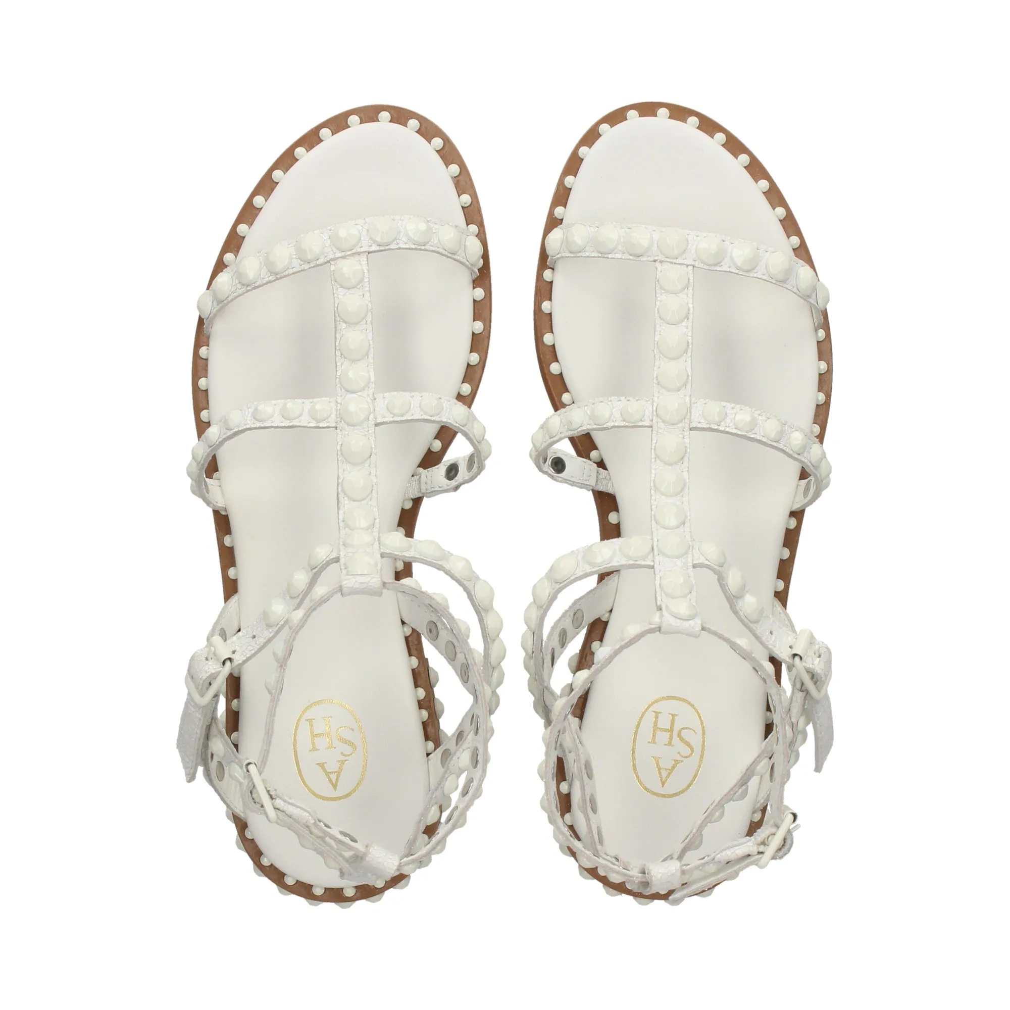 ASH Sandalias planas de Mujer 07 WHITE/WHITE