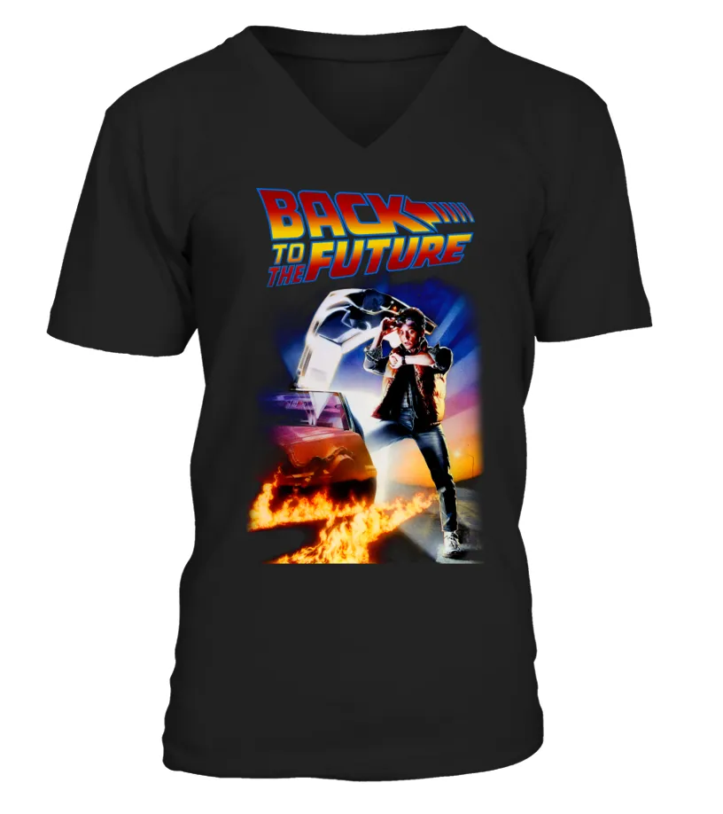 Back To The Future [1985] BK (22) Camiseta cuello en V Unisex