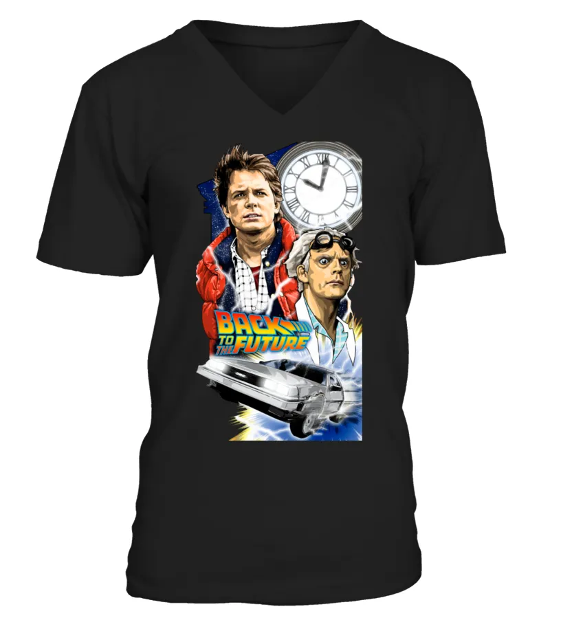 Back To The Future [1985] BK (53) Camiseta cuello en V Unisex