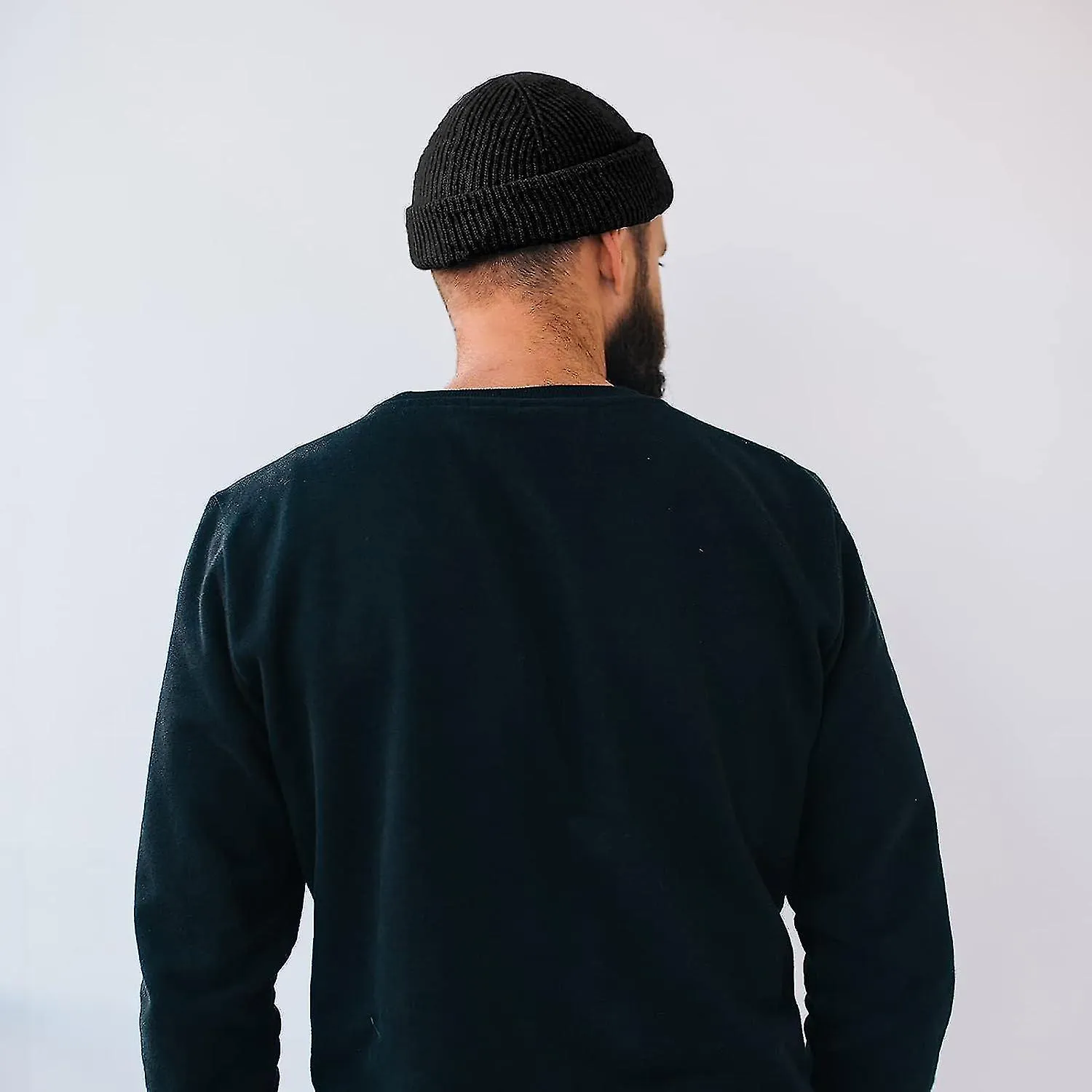 BEANIE HAT  BEANIES FOR MEN WOMEN, UNISEX CUFFED PLAIN SKULL KNIT BEANIE, BLACK
