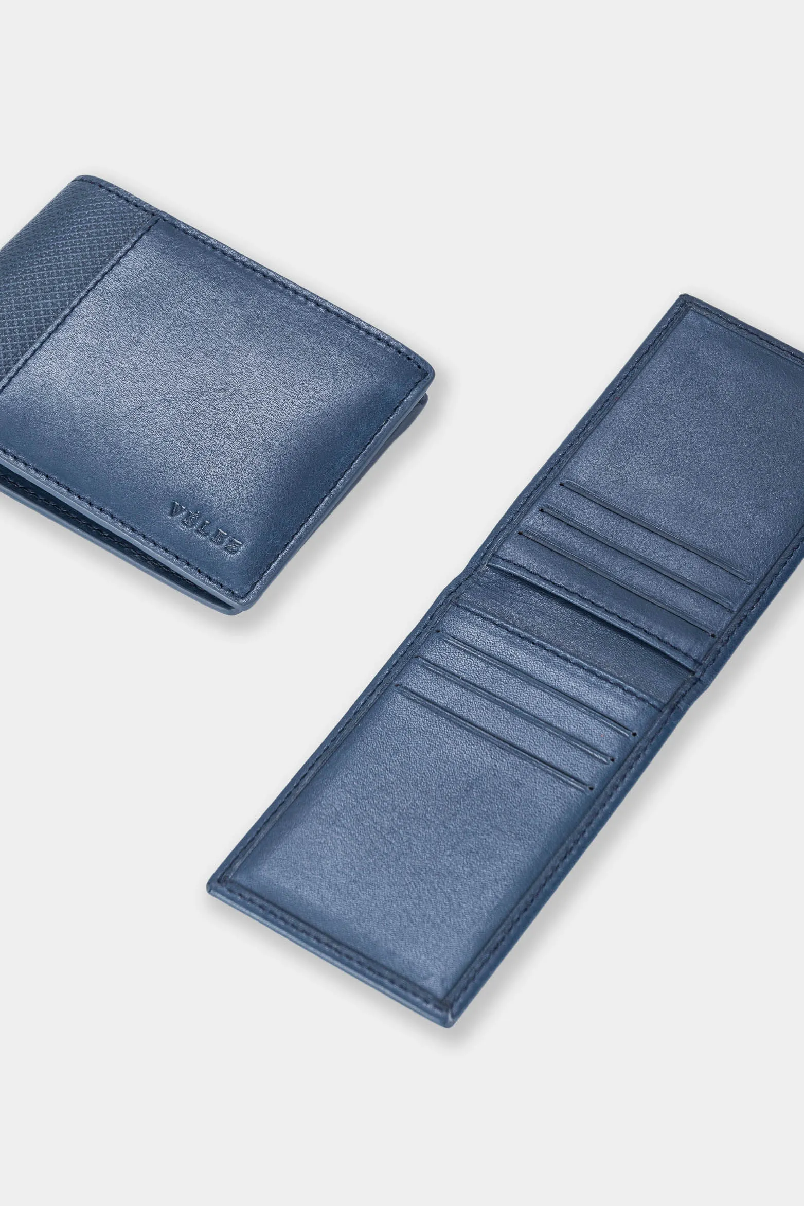 Billetera draco de cuero para hombre mezcla de texturas