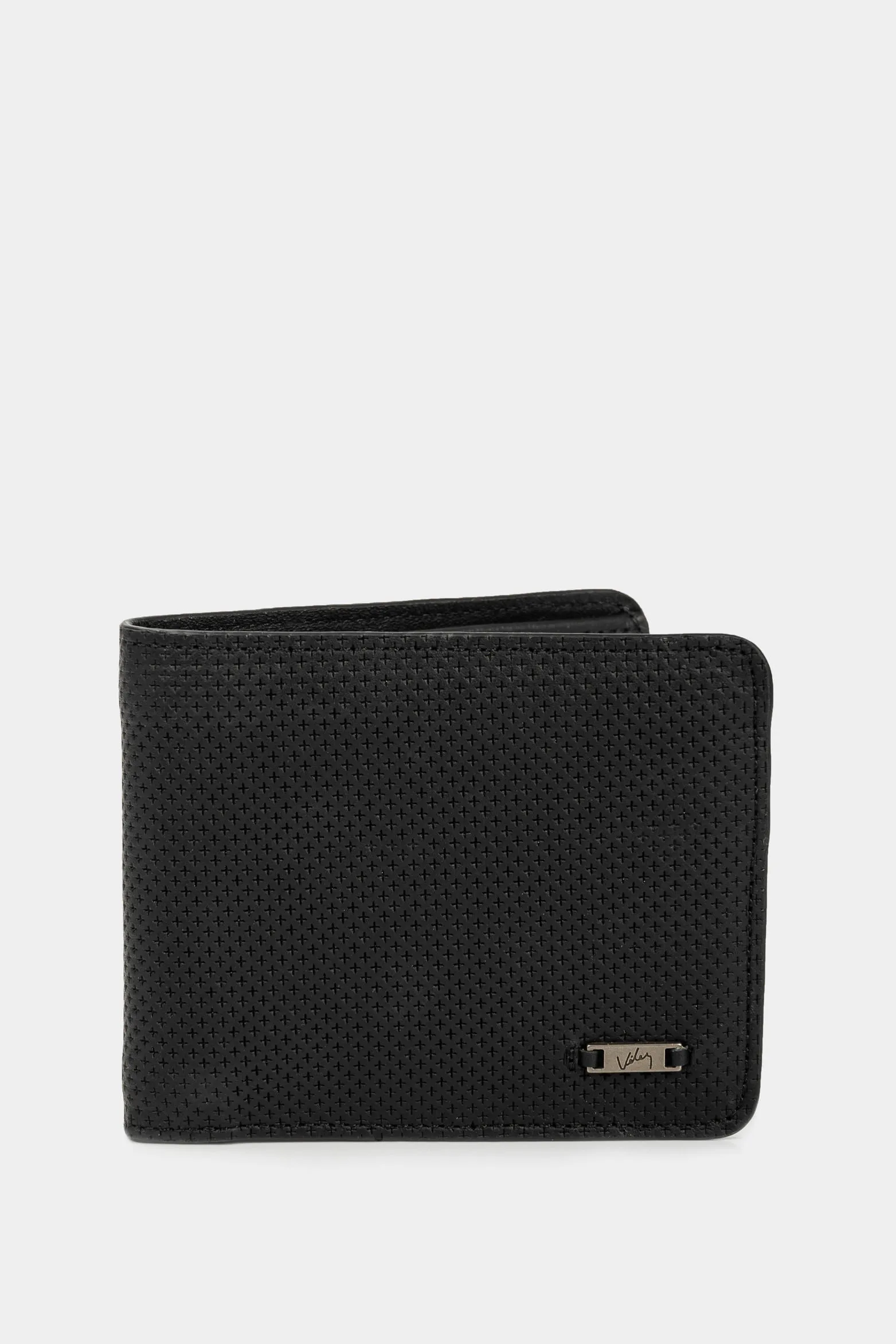 Billetera noir de cuero para hombre grabado Negro