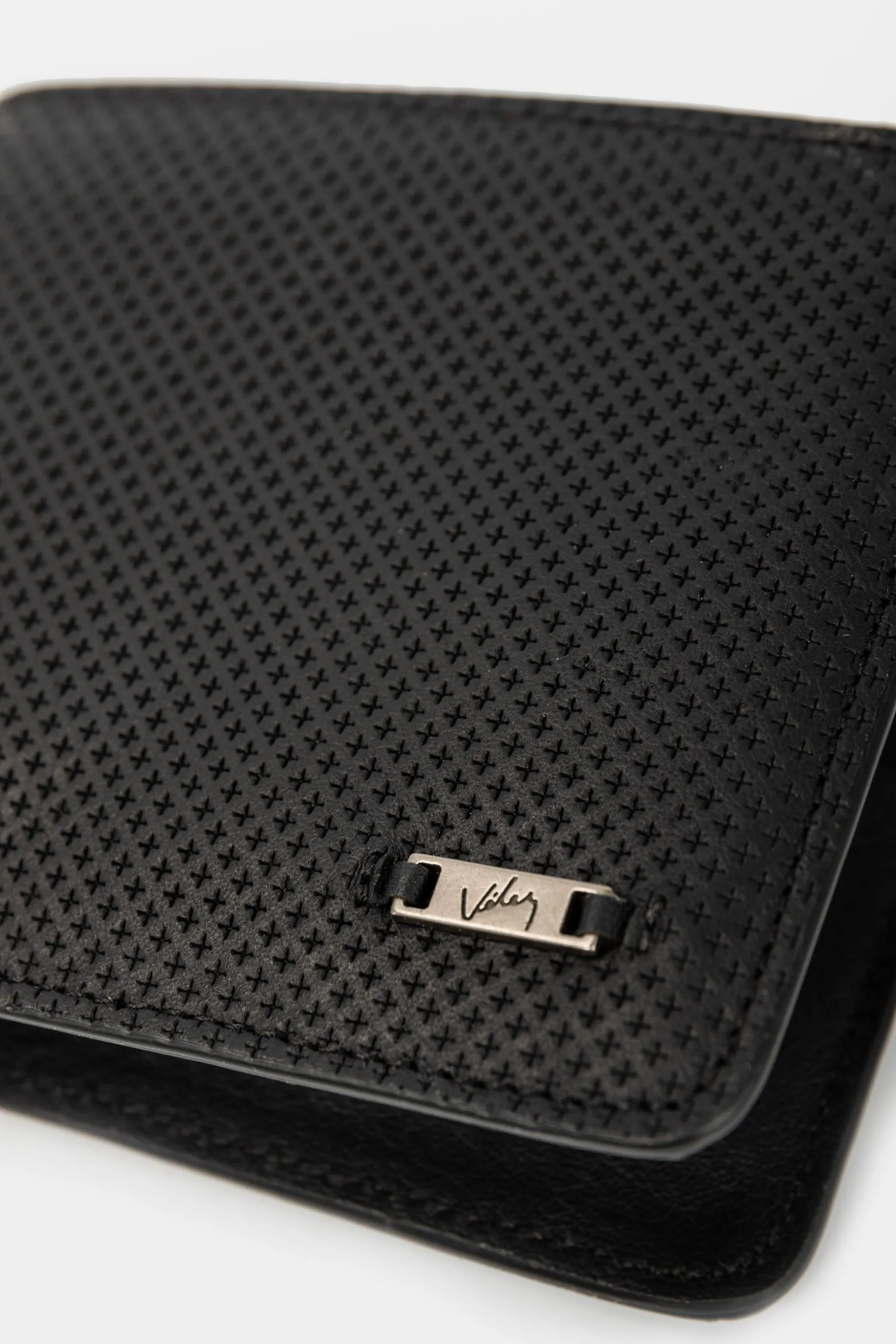 Billetera noir de cuero para hombre grabado Negro