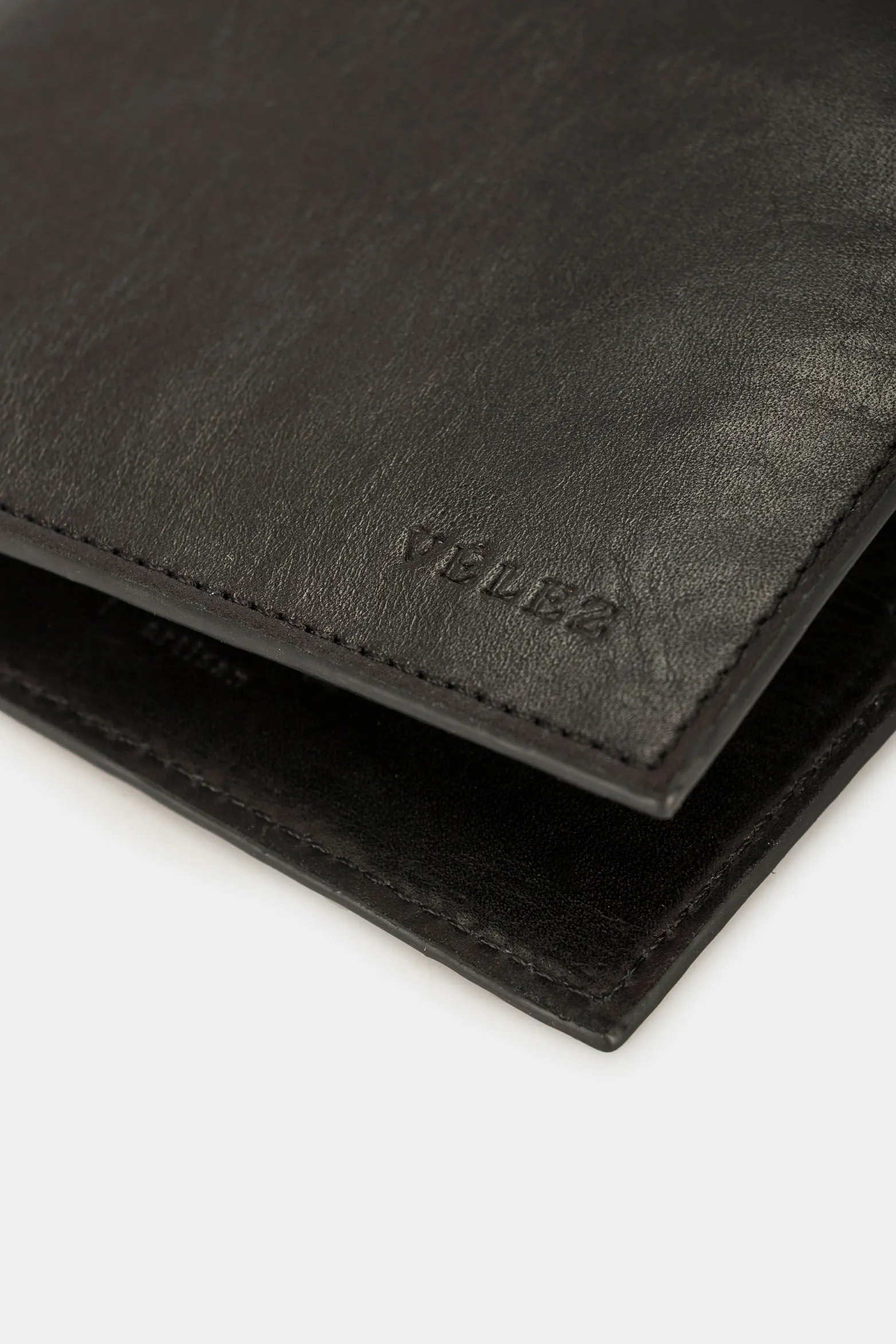 Billetera zafiro de cuero para hombre contraste interno