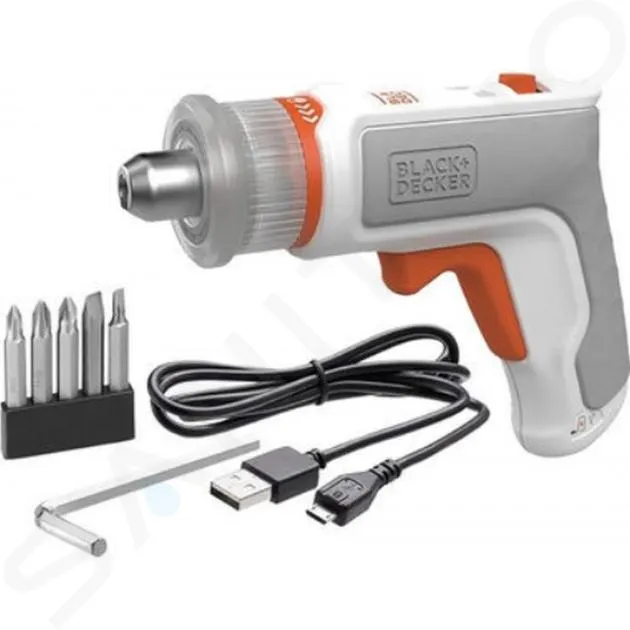 BLACK+DECKER HERRAMIENTAS  DESTORNILLADOR AKU DE 3,6 V, CABLE USB BCRTA01XJ
