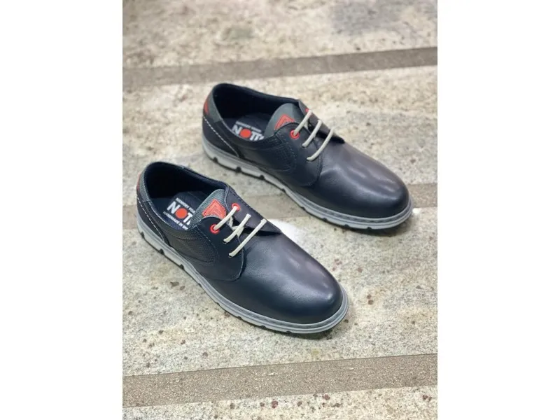 BLUCHER DE PIEL CON PICADOS 1113 NOTTON EN COLOR LIBANO O AZUL