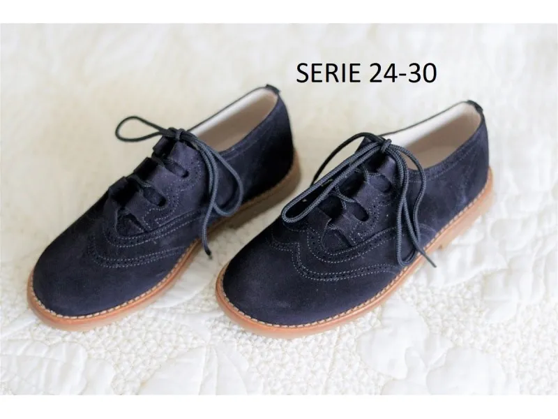 BLUCHER DE PIEL SERRAJE 11290 PIRUFIN EN COLOR MARINO