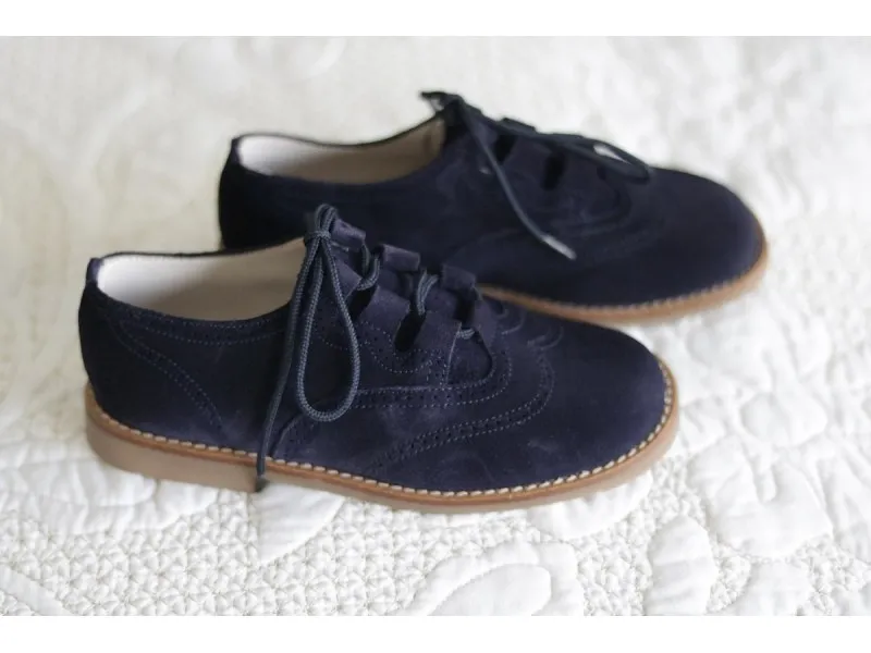 BLUCHER DE PIEL SERRAJE 11290 PIRUFIN EN COLOR MARINO