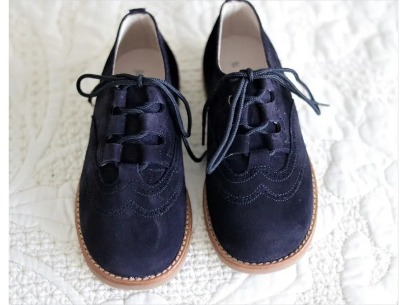 BLUCHER DE PIEL SERRAJE 11290 PIRUFIN EN COLOR MARINO