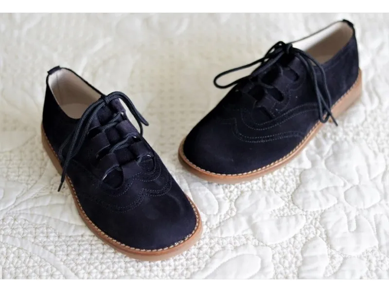 BLUCHER DE PIEL SERRAJE 11290 PIRUFIN EN COLOR MARINO
