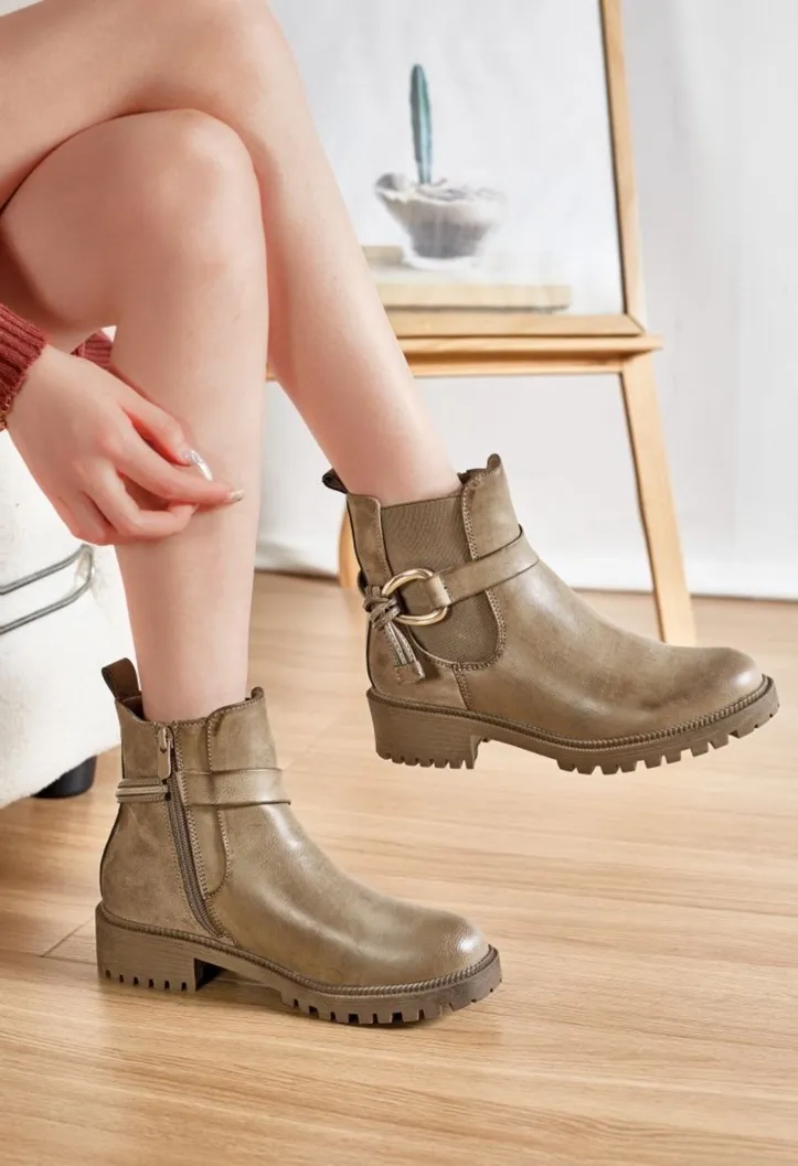 BOTINES CAQUI HEBILLA