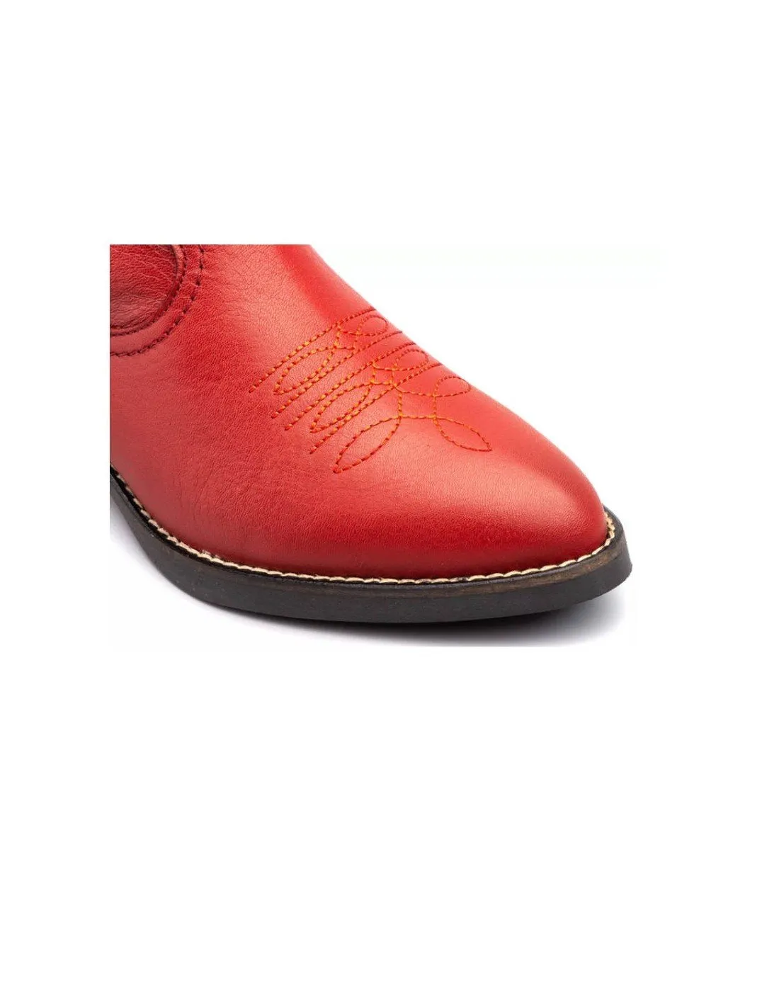 Botines Mujer Cawboy Rojo