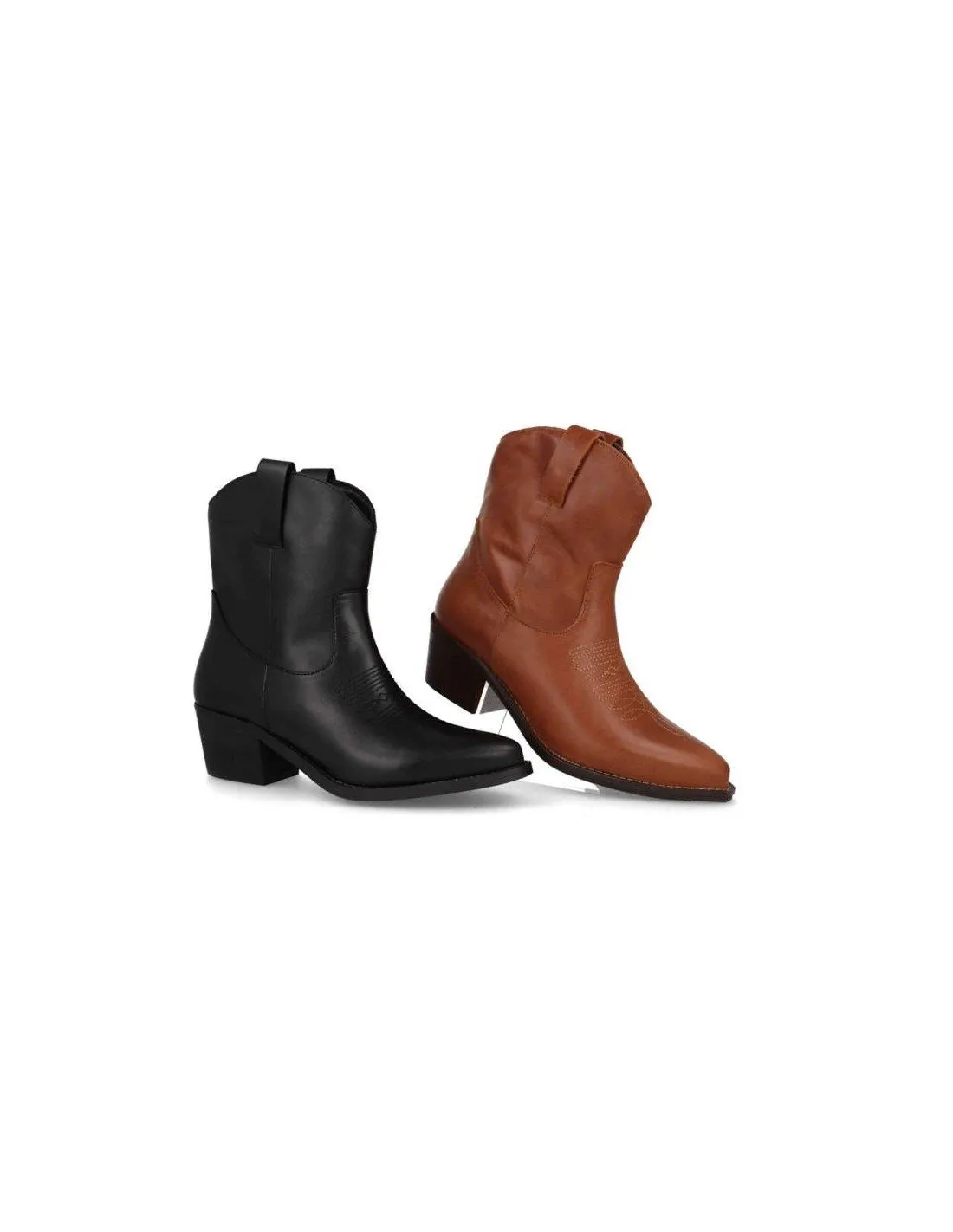 Botines mujer cowboy piel