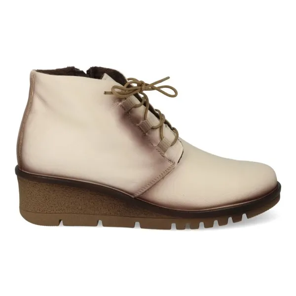 BOTINES MUJER CUÑA BLANCOS MOD. BABETTE