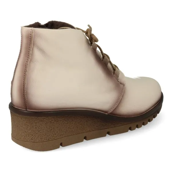 BOTINES MUJER CUÑA BLANCOS MOD. BABETTE