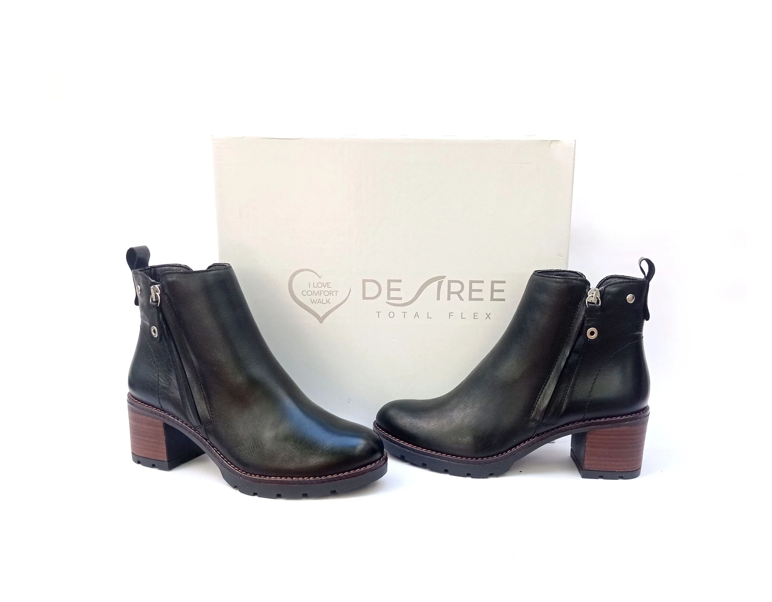 Botines sport con cremallera interior tapada Desireé Rosy3 negro