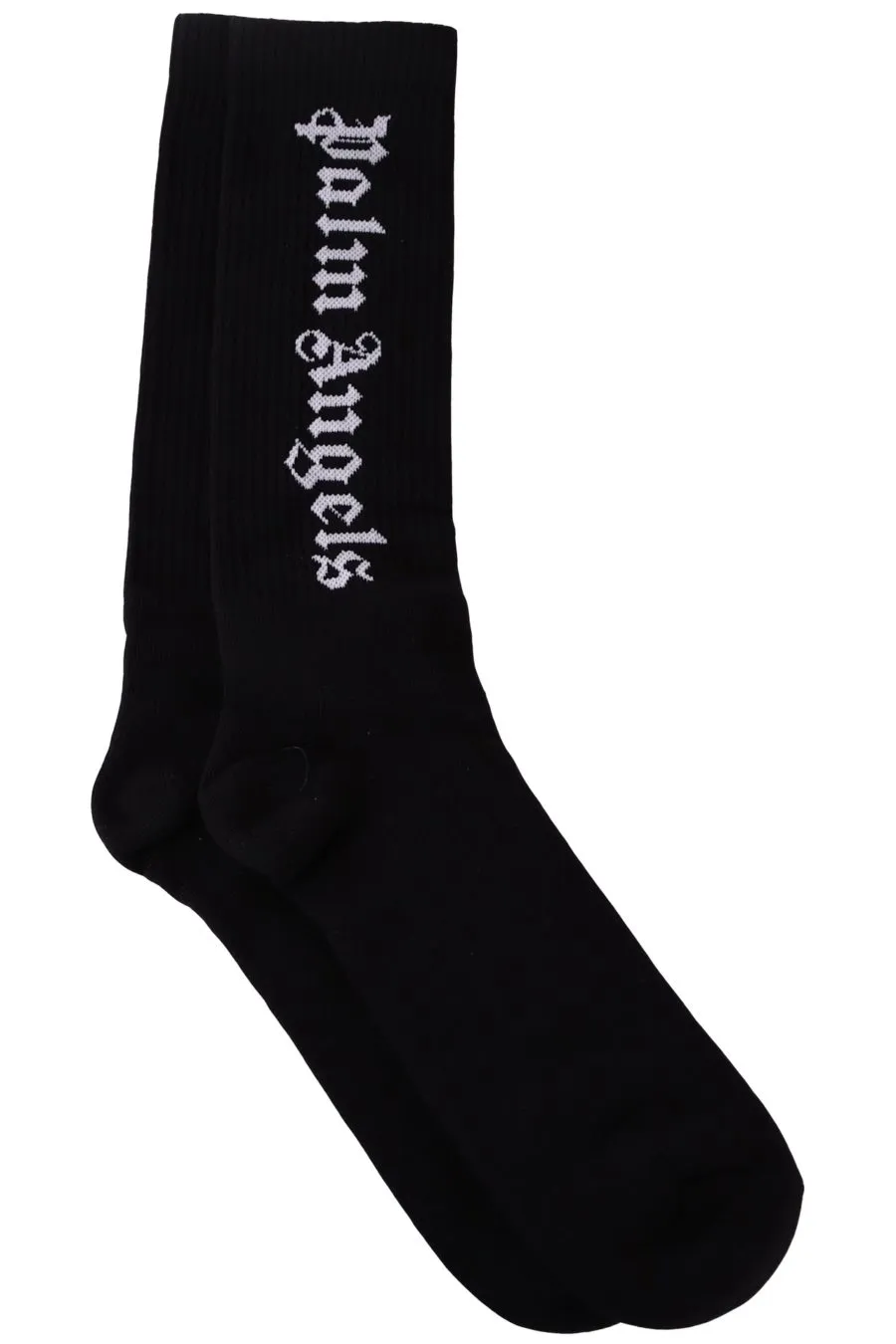 Calcetines Palm Angels negros con logo blanco