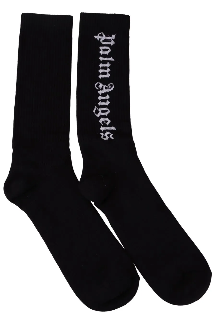 Calcetines Palm Angels negros con logo blanco