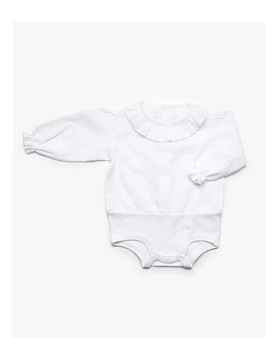 Camisa Body Plumeti Blanca Bebé Unisex de Juliana