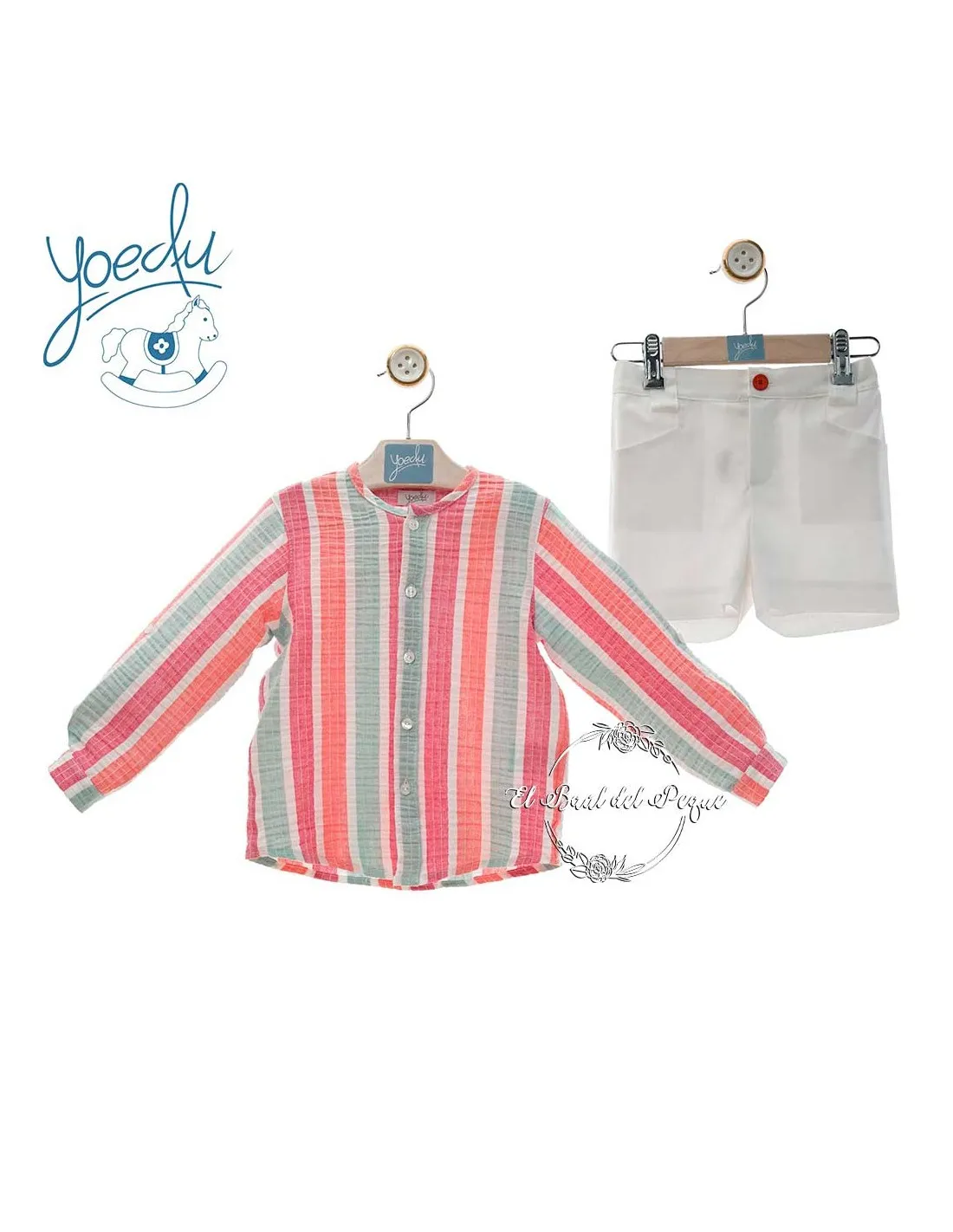 Camisa y Bermuda Yoedu Moda Infantil Familia Caracola