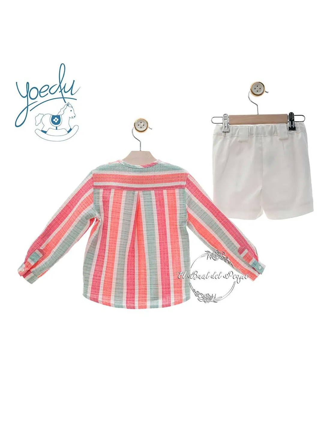 Camisa y Bermuda Yoedu Moda Infantil Familia Caracola