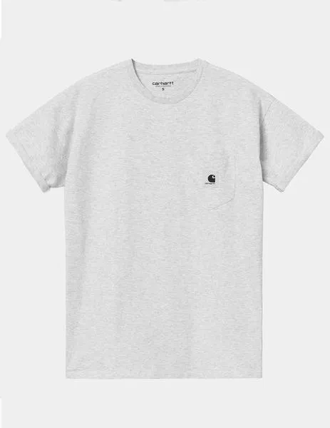 CAMISETA CARHARTT W' S/S POCKET  ASH HEATHER