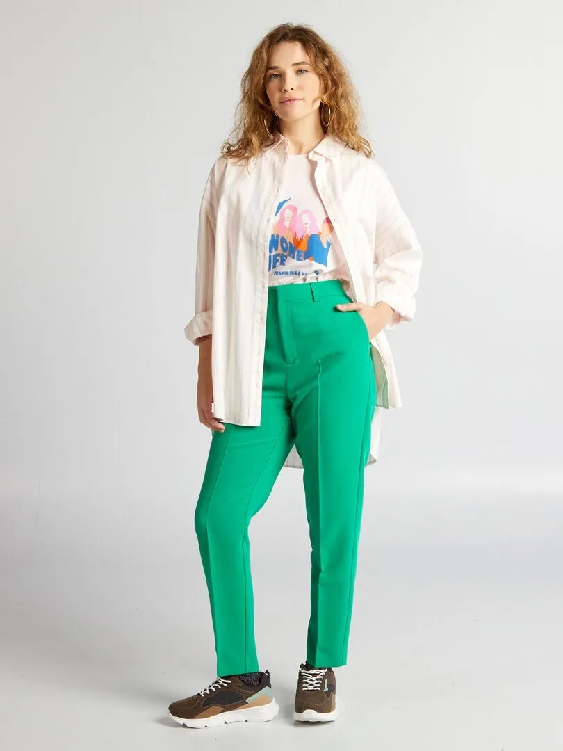 CAMISETA DE ALGODóN CON ESTAMPADO  ROSA