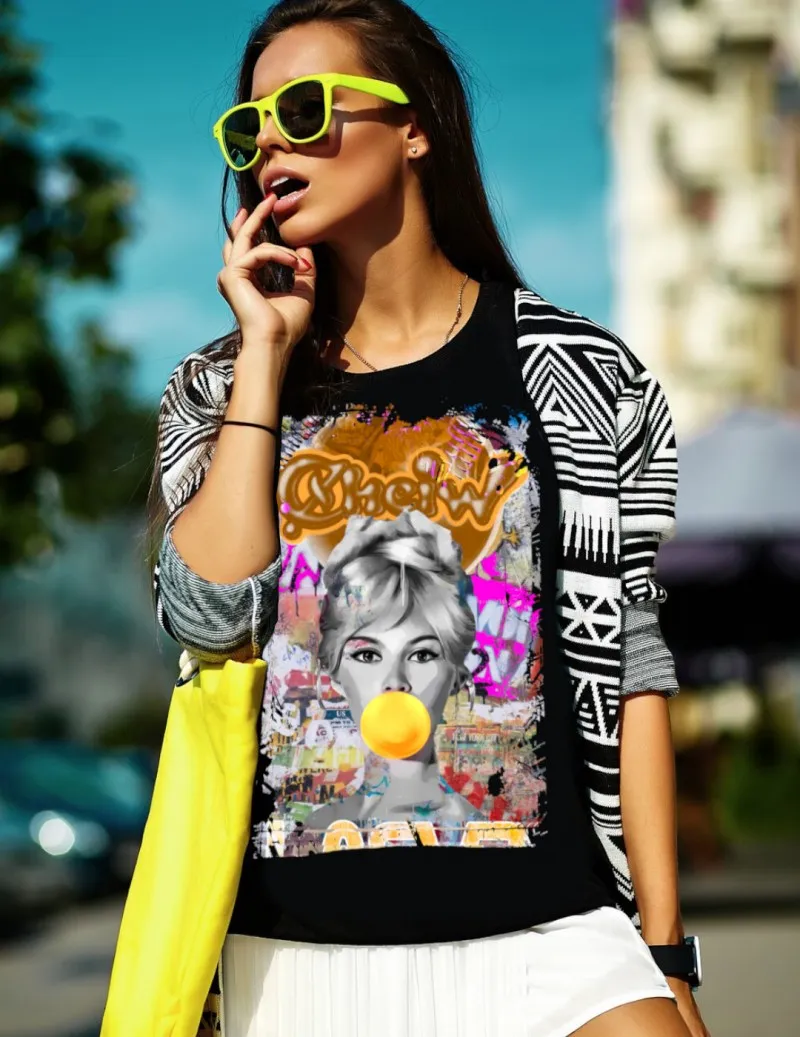 Camiseta de mujer BRI negro
