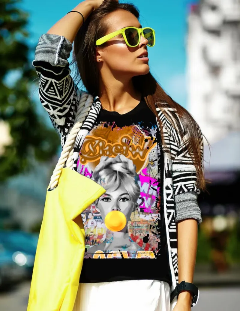 Camiseta de mujer BRI negro