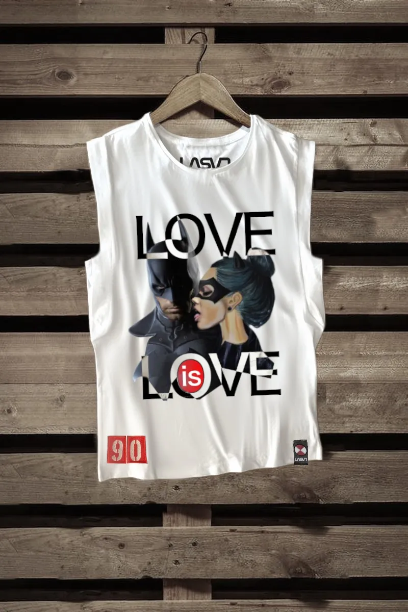Camiseta de mujer con refuerzo IS LOVE Blanca