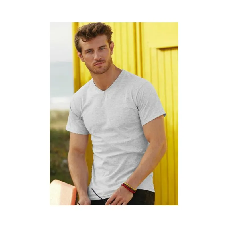 Camiseta Manga Corta Cuello en V Hombre de Fruit of the Loom