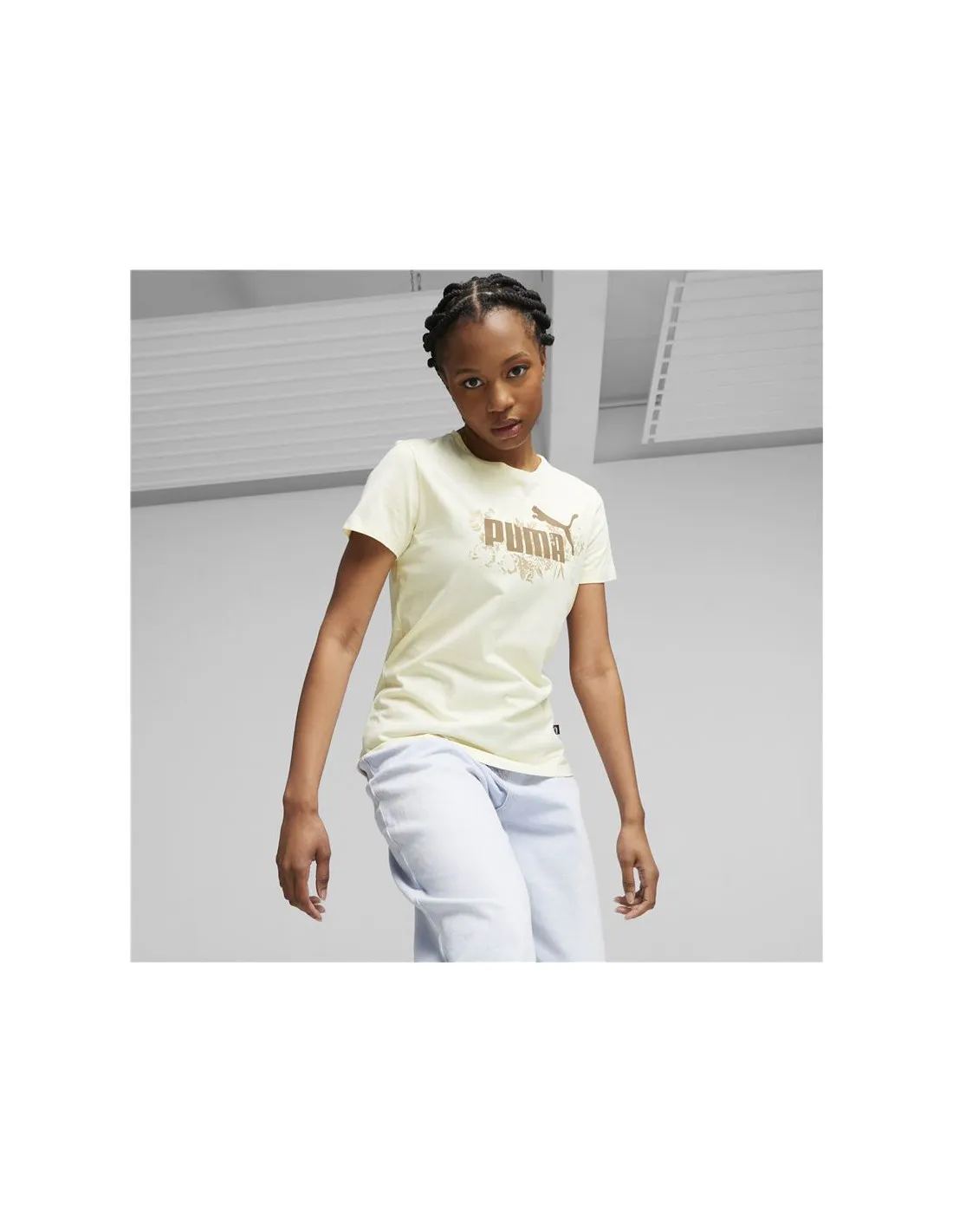 Camiseta Puma Ess+ Floral Vibes Blanco Mujer