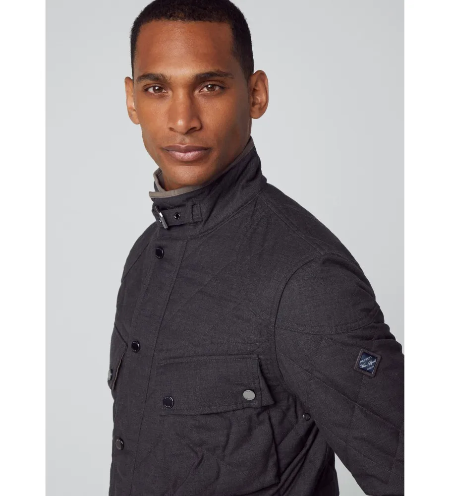 Chaqueta Flannel Moto gris oscuro
