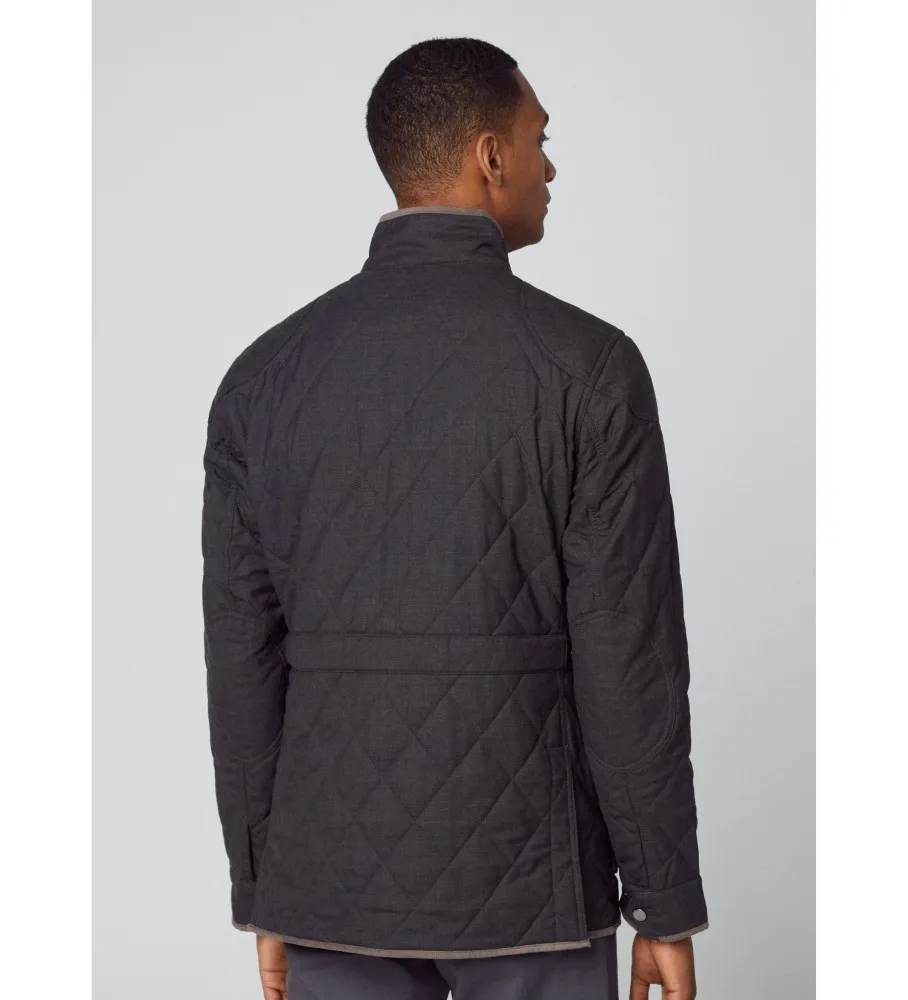 Chaqueta Flannel Moto gris oscuro
