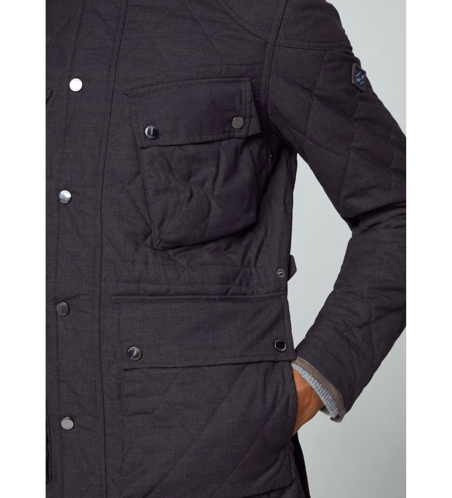 Chaqueta Flannel Moto gris oscuro