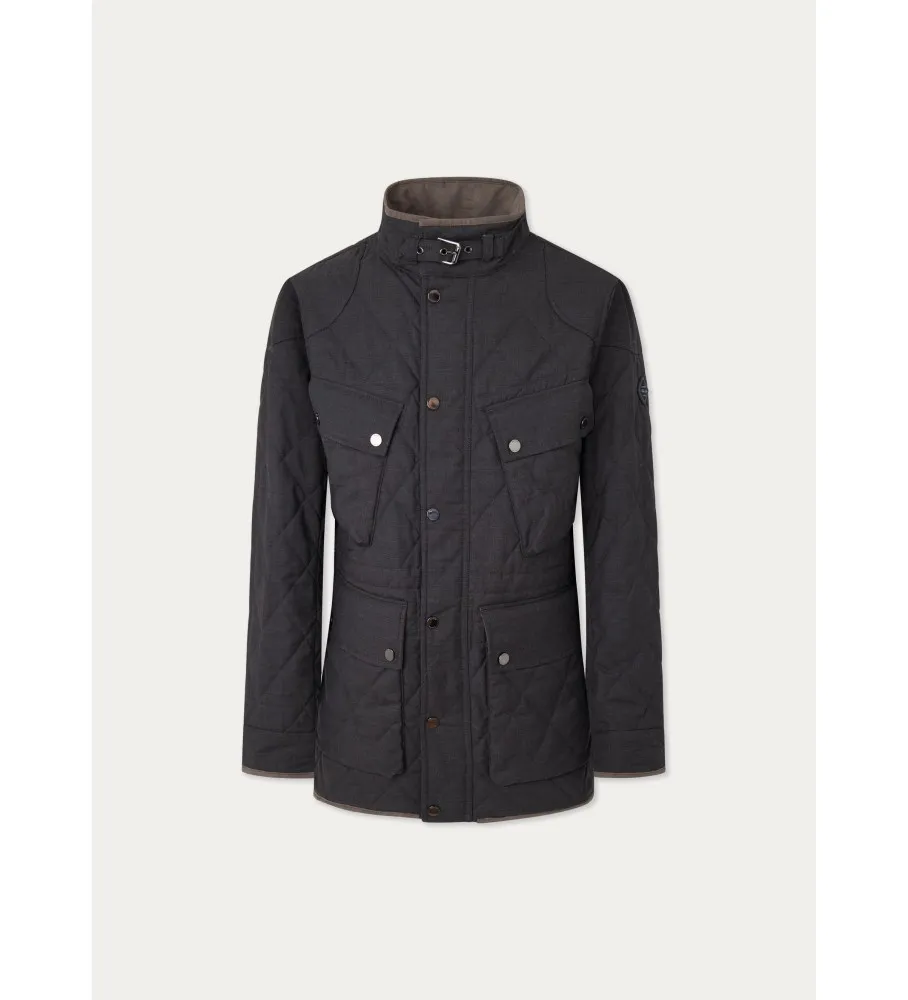 Chaqueta Flannel Moto gris oscuro