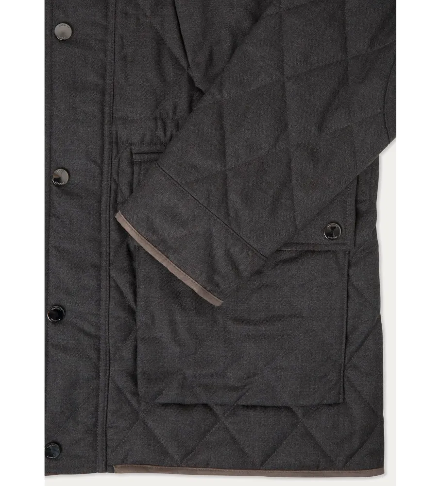 Chaqueta Flannel Moto gris oscuro