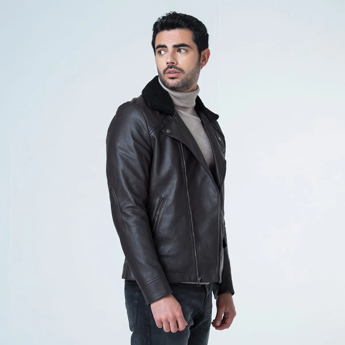 Chaqueta Sintetica Biker Slim Charls