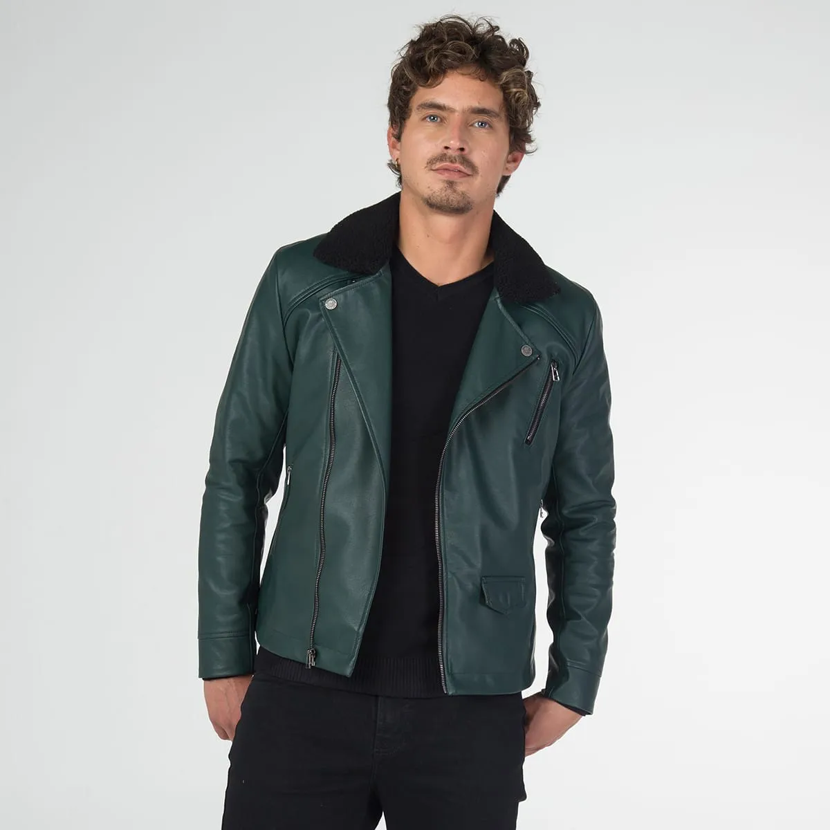 Chaqueta Sintetica Biker Slim Charls