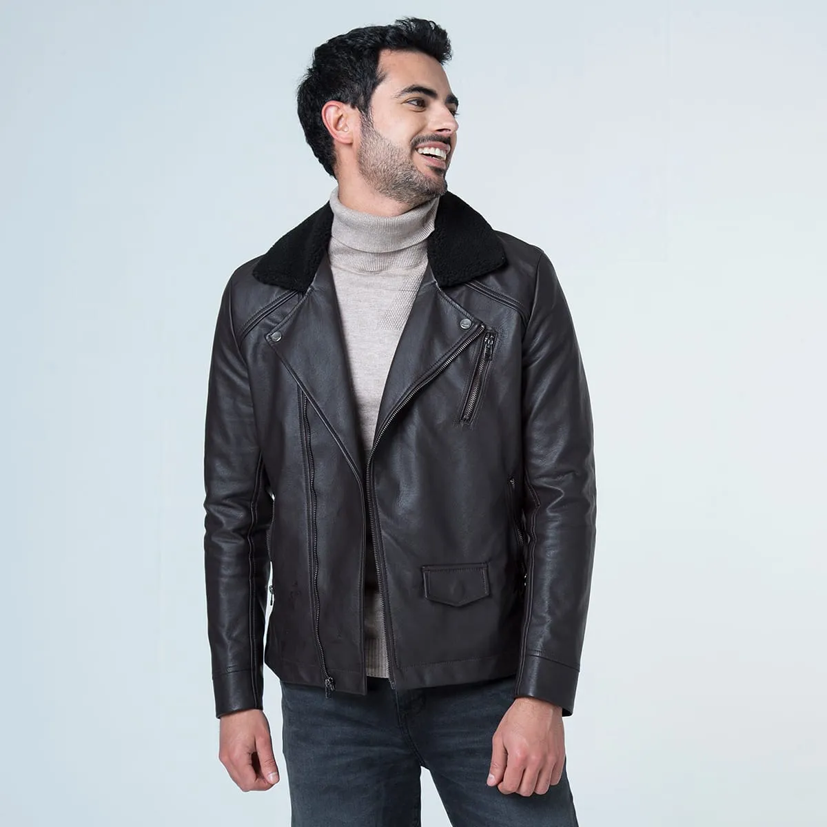Chaqueta Sintetica Biker Slim Charls
