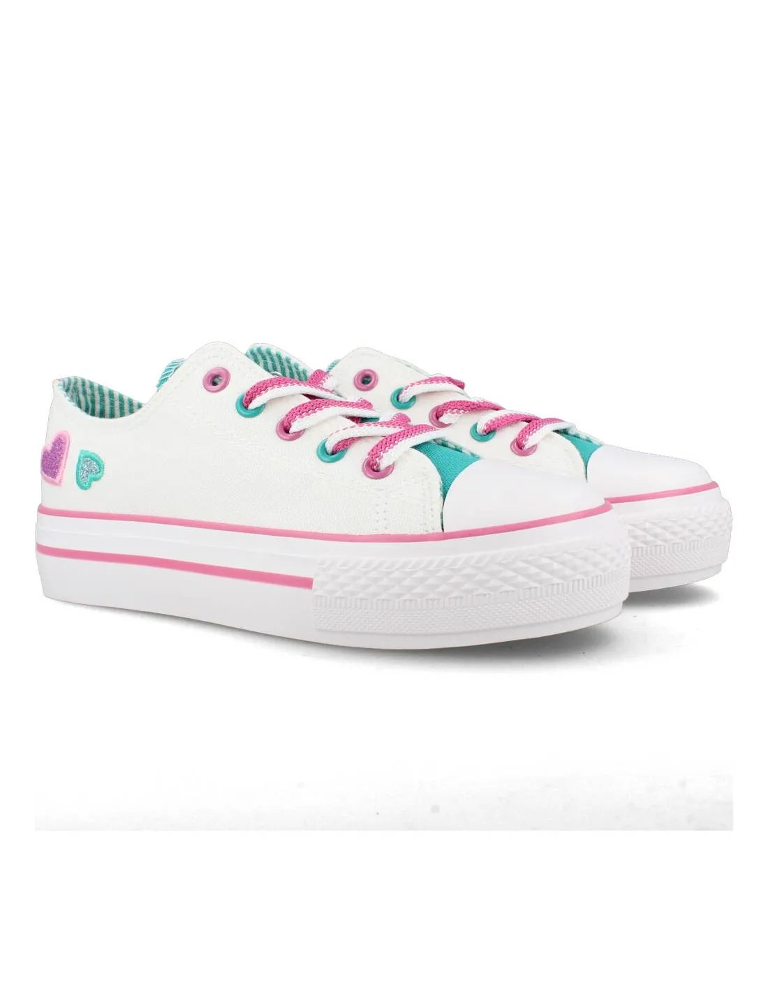CHIKA10  ZAPATILLAS LONA BAJA CORAZONES CITY UP 31