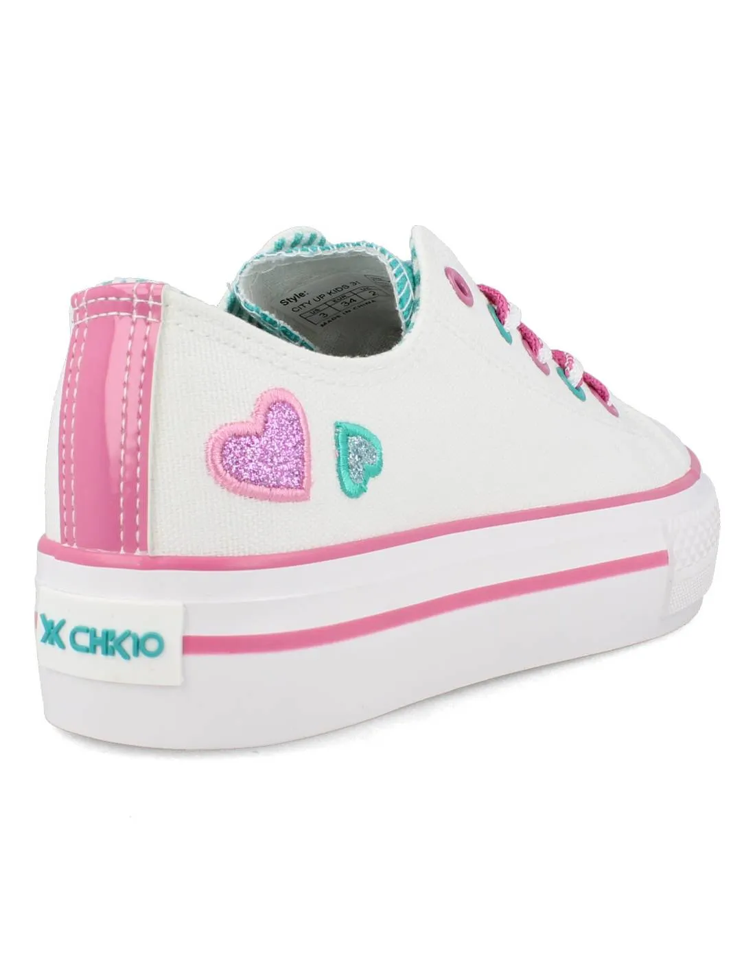 CHIKA10  ZAPATILLAS LONA BAJA CORAZONES CITY UP 31