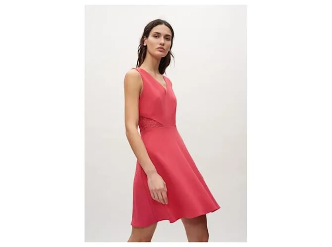 CLAUDIE PIERLOT CLAUDIE PIELOT VESTIDO DE CóCTEL  CEREMONIA T 40 NEUVE ROSA 